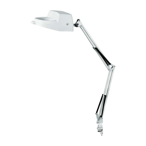 Светильник настольный Camelion KD-350 60W 230V E27 струбцина ув. линза белый (1/12)