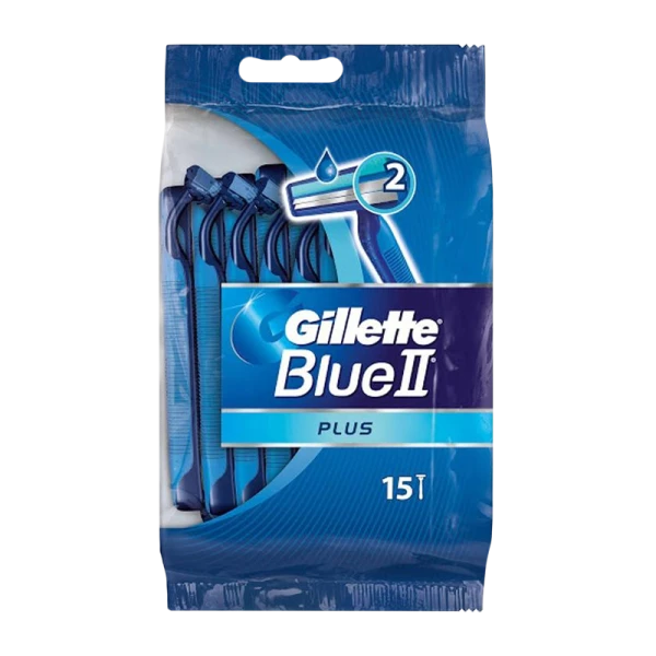 Бритва Gillette Blue II Plus 2 лезвия пластиковая ручка 15шт.