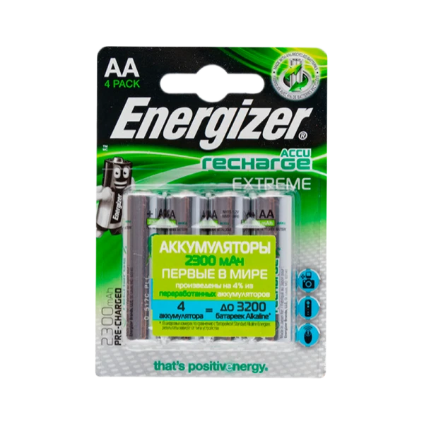 Аккумулятор предзаряженный RTU Energizer HR6 AA BL4 NI-MH 2300mAh