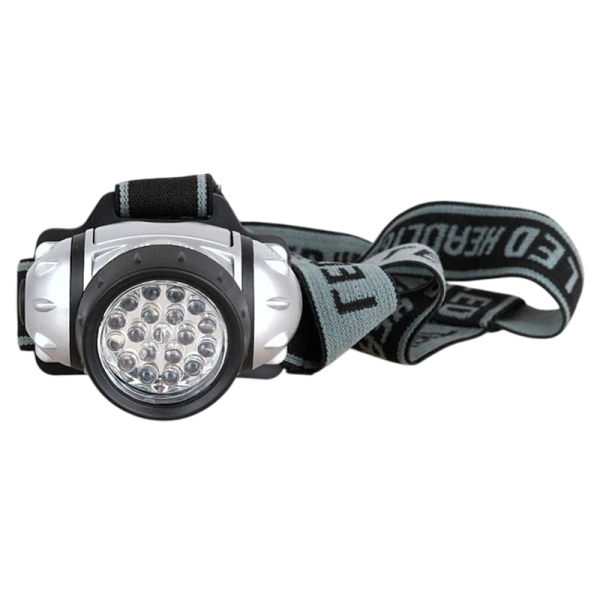 Фонарь налобный Ultraflash LED5353 1.6W 19LED от батареек 4 режима черный (1/5/100)