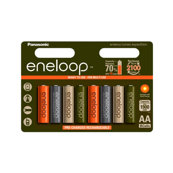 Аккумулятор предзаряженный RTU Panasonic HR6 AA BL8 NI-MH eneloop Colors 1900mAh (8/80/320)