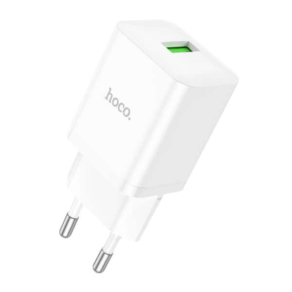 Сетевое З/У HOCO N26 1USB 18W QC3.0 белый (1/13/130)