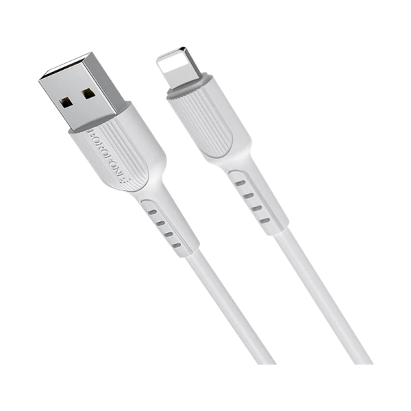 Кабель Borofone BX16 USB (m)-Lightning (m) 1.0м 2.4A ПВХ белый (1/648)