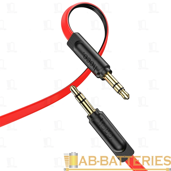 Кабель AUX HOCO UPA16 Jack 3.5mm (m)-Jack 3.5mm (m) 1.0м TPE красный (1/37/370)