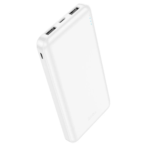 Внешний аккумулятор HOCO J100 10000mAh 2.1A 2USB/Type-C белый (1/66)