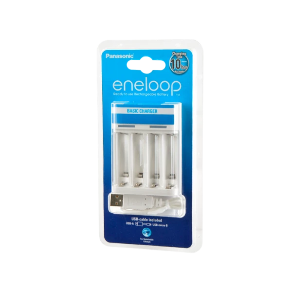 З/У для аккумуляторов Panasonic Smart-Quick Charger AA/AAA 4 слота+USB (1/8)