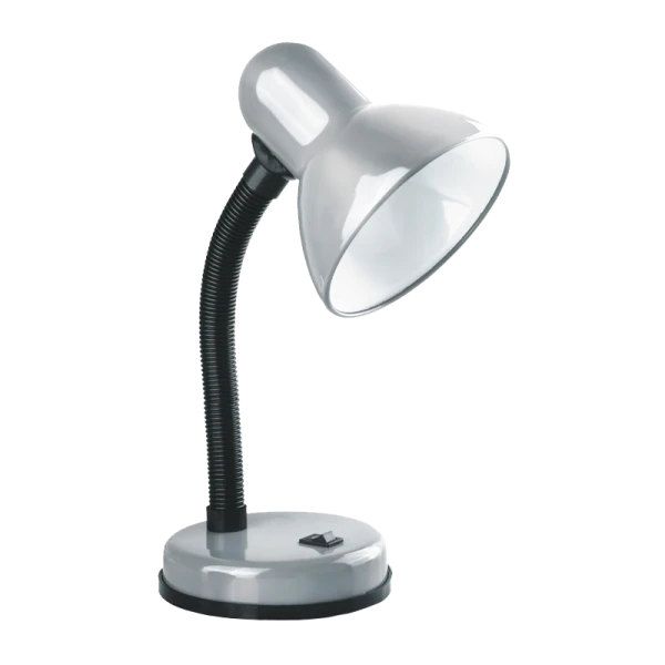 Светильник настольный Camelion KD-301 40W 230V E27 на основании серебряный (1/12)