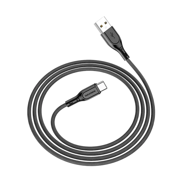 Кабель Borofone BX66 USB (m)-Type-C (m) 1.0м 5.0A силикон черный (1/360)