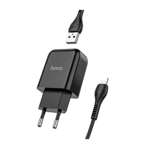 Сетевое З/У HOCO N2 1USB 2.0A черный (1/13/130)