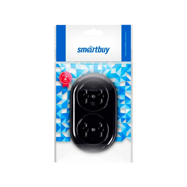 Колодка Smartbuy бакелитовая, 2 гнезда 10А/2,2кВт без заземления
