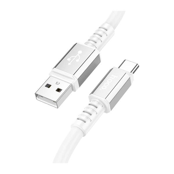 Кабель HOCO X85 USB (m)-Type-C (m) 1.0м 3.0A TPE белый (1/35/350)