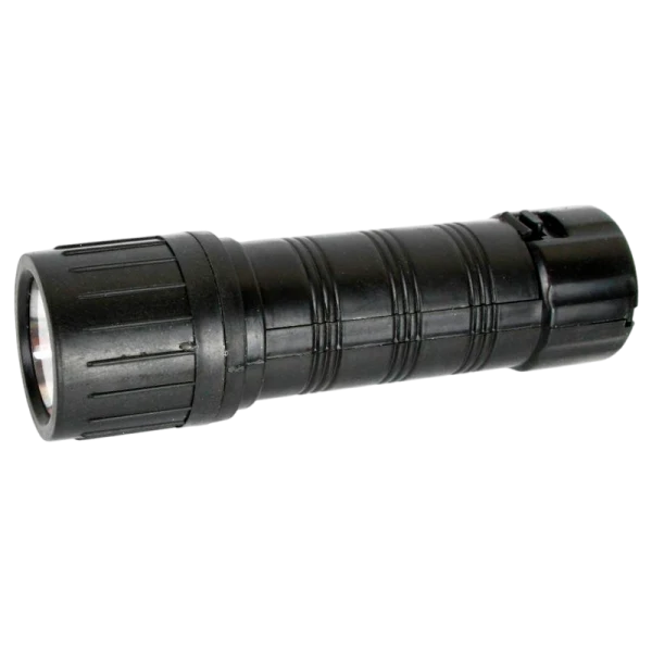 Фонарь универсальный Ultraflash 7102-ТН 0.4W 1LED от батареек IP44 черный (1/25/300)