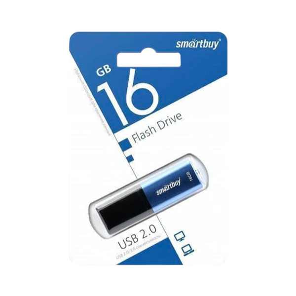 Флеш-накопитель Smartbuy X-Cut 16GB USB2.0 пластик синий