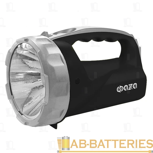 Фонарь туристический Фаzа AccuF6-L1W 1W SMD от аккумулятора 2 режима черный (1/10)