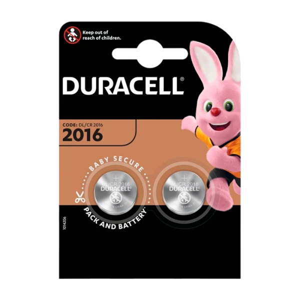 Батарейка Duracell CR2016 BL2 Lithium 3V (2/20/200)