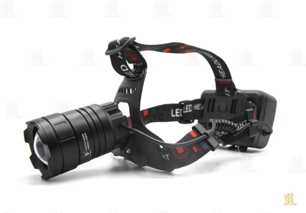 Фонарь налобный Без бренда FA-F39-P100 COB от аккумулятора 3 режима+ZOOM черный