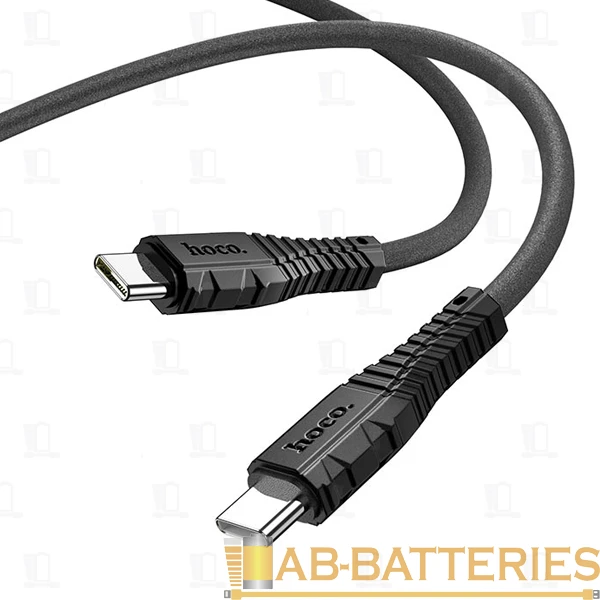 Кабель HOCO X67 Type-C (m)-Type-C (m) 1.0м 3.0A 60W силикон черный (1/31/310)