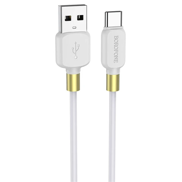 Кабель Borofone BX59 USB (m)-Type-C (m) 1.0м 3.0A ПВХ белый (1/360)