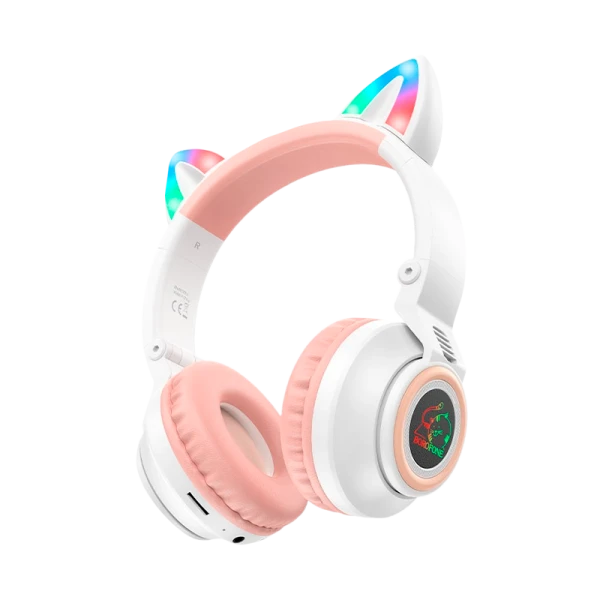 Наушники полноразмерные Borofone BO18 bluetooth 5.0 с микр. белый (1/36)