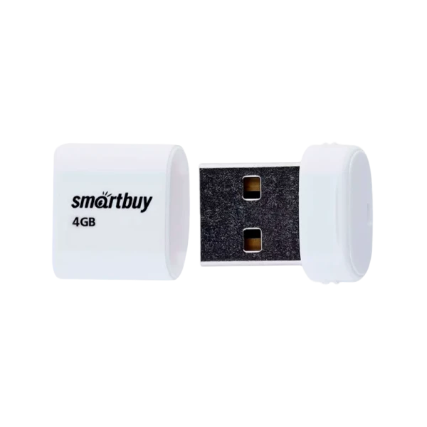 Флеш-накопитель Smartbuy Lara 4GB USB2.0 пластик белый