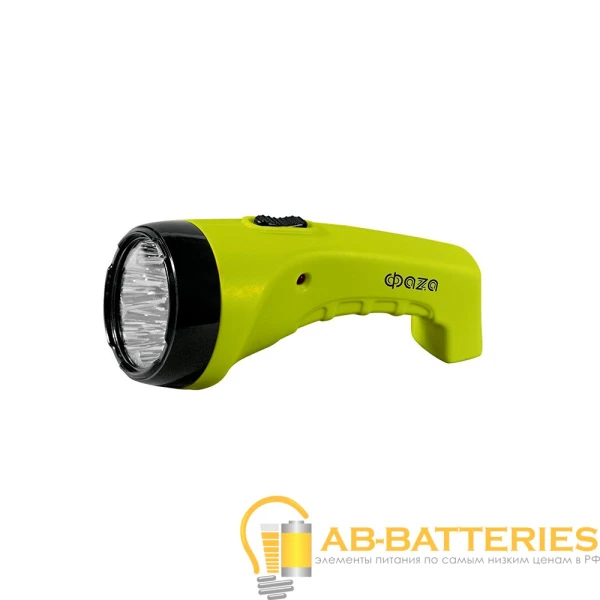 Фонарь туристический Фаzа AccuF2-L3W 3W SMD от аккумулятора прямая подзарядка черный зеленый (1/20)