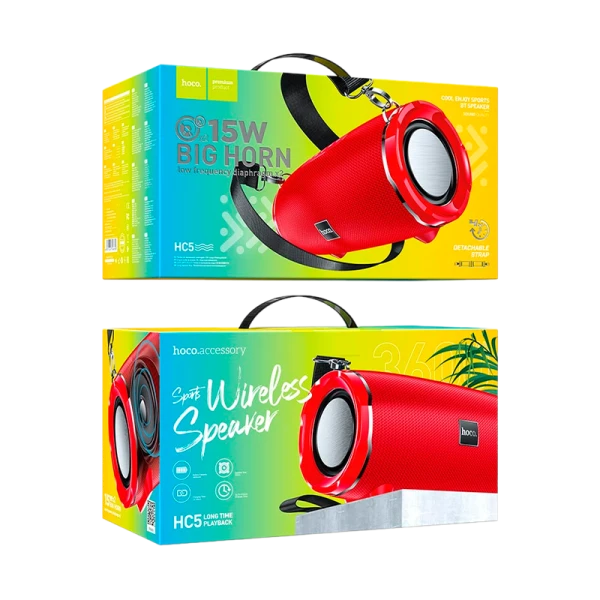 Портативная колонка HOCO HC5 bluetooth 5.0 microSD красный (1/12)