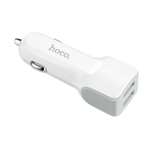 Автомобильное З/У HOCO Z23 2USB 2.4A белый (1/28/280)