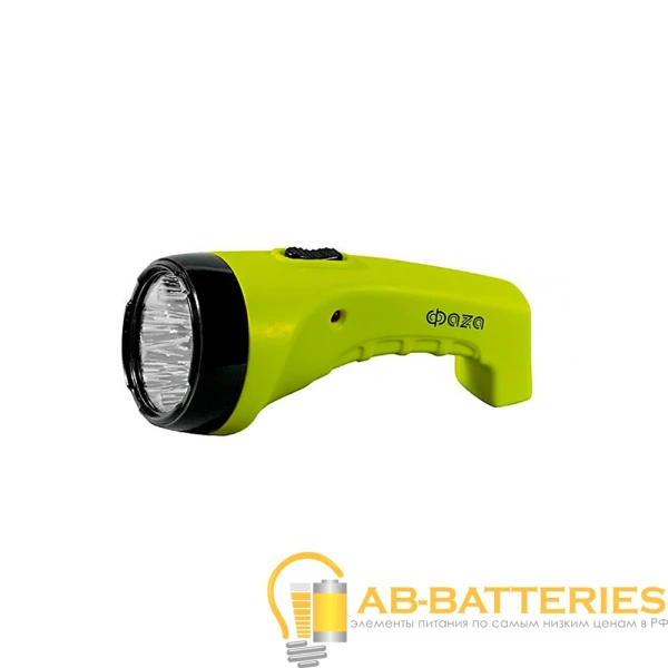 Фонарь туристический Фаzа AccuF2-L5W 5W SMD от аккумулятора прямая подзарядка черный зеленый (1/20)