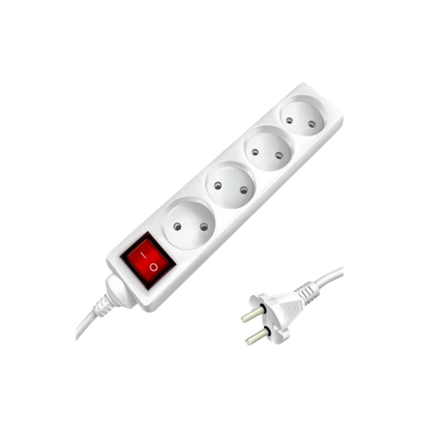 Удлинитель Старт S 4р.Б/З 10A 3.0м с выкл. 2x0.75мм² IP20 белый (1/20)