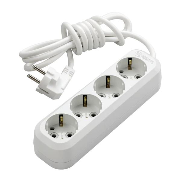 Удлинитель Makel 4р.С/З 16A 3.0м 3x1мм² IP20 белый MGP153 (1/12)
