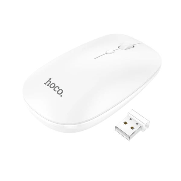 Мышь беспроводная HOCO GM15 классическая USB белый (1/11/110)