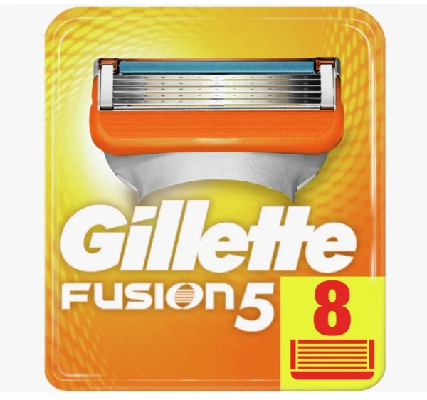 Сменные кассеты Gillette FUSION 5 лезвий 8шт. (цена за 1 шт) (8/64)
