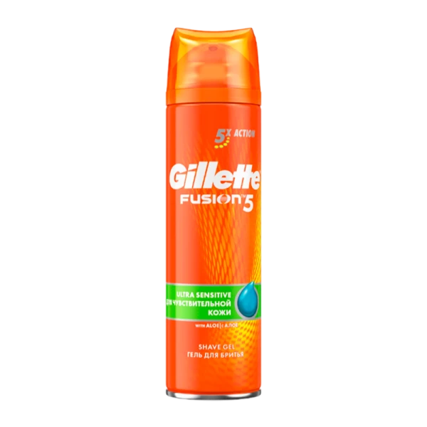 Гель для бритья Gillette FUSION 5 Ultra Sensitive для чувствительной кожи 200мл (1/6)