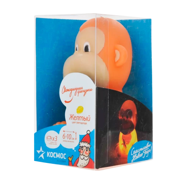 Фигурка Космос "Обезьянка" пластик 13.0см с подсветкой