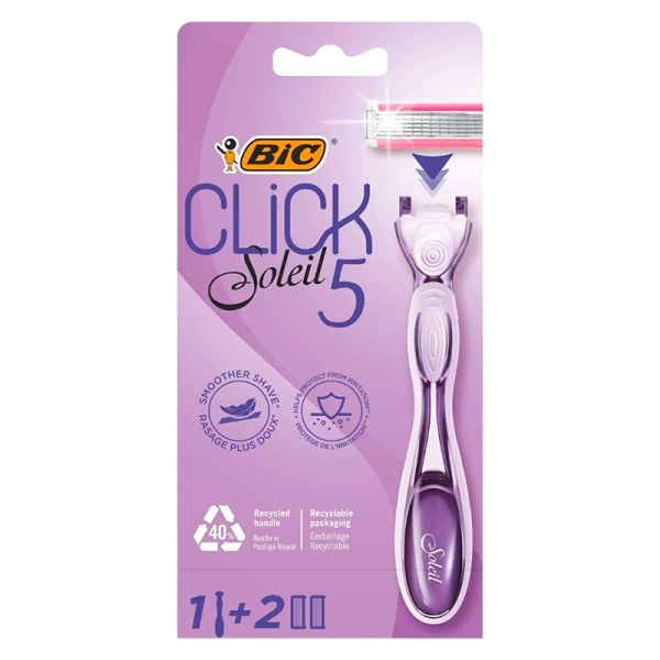 Бритва BIC "CLICK 5" 5 лезвий 2 кассеты пластиковая ручка (1/10)