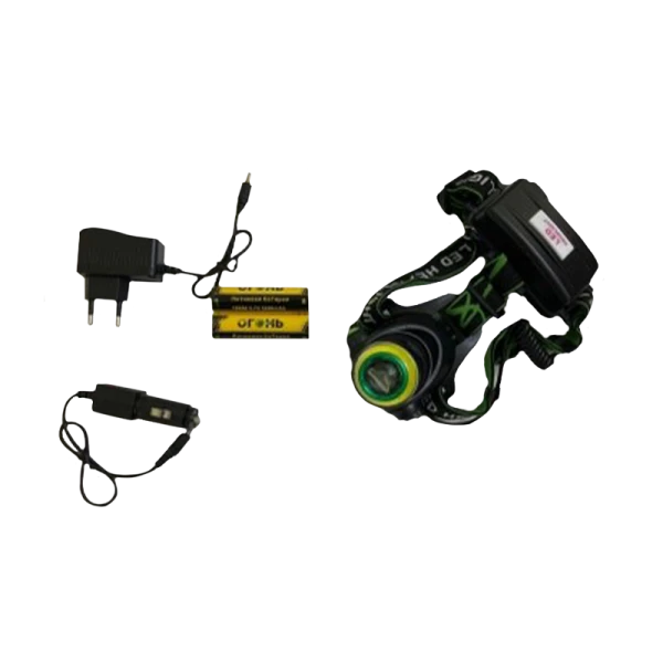 Фонарь налобный Без бренда HT-303-P50 от аккумулятора 4 режима черный