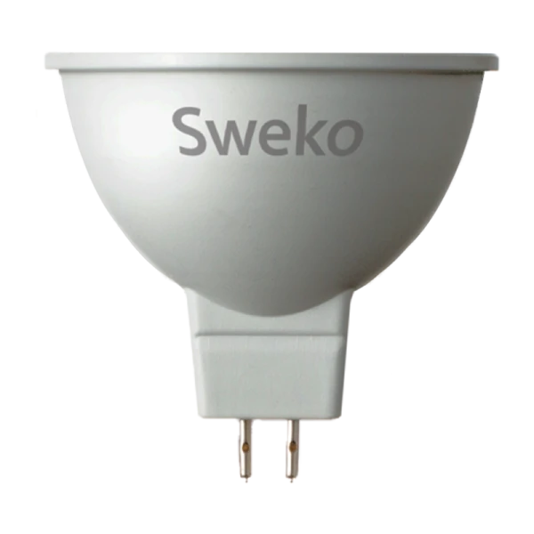 Лампа светодиодная Sweko MR16 GU5.3 7W 4000К 230V (1/5/100)