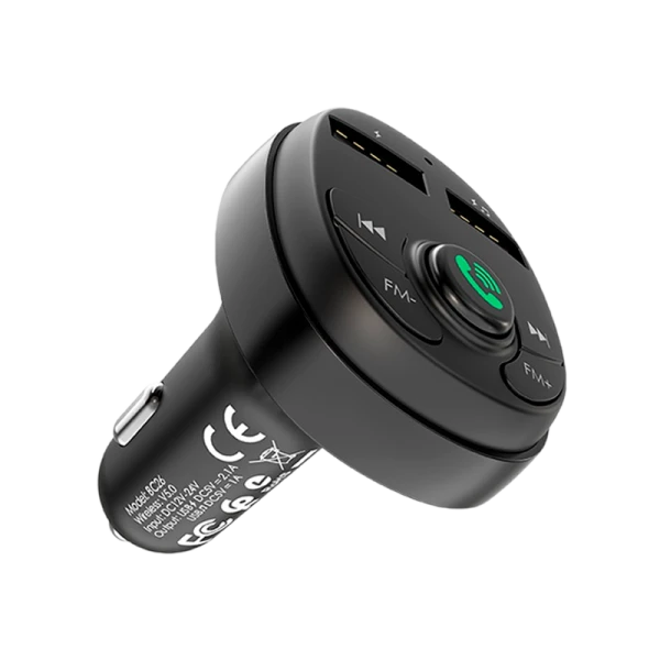 FM-трансмиттер Borofone BC26 2USB microSD bluetooth 4.2 черный (1/30/120)