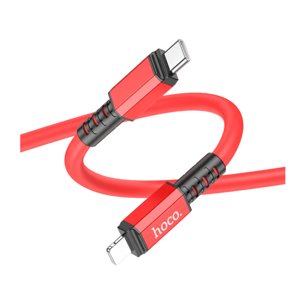 Кабель HOCO X85 Lightning (m)-Type-C (m) 1.0м 20W TPE красный (1/35/350)