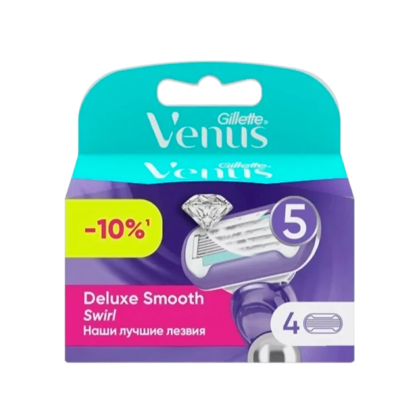 Сменные кассеты Gillette VENUS Swirl (RUS) 5 лезвий 4шт. (цена за 1 шт) (4/40)