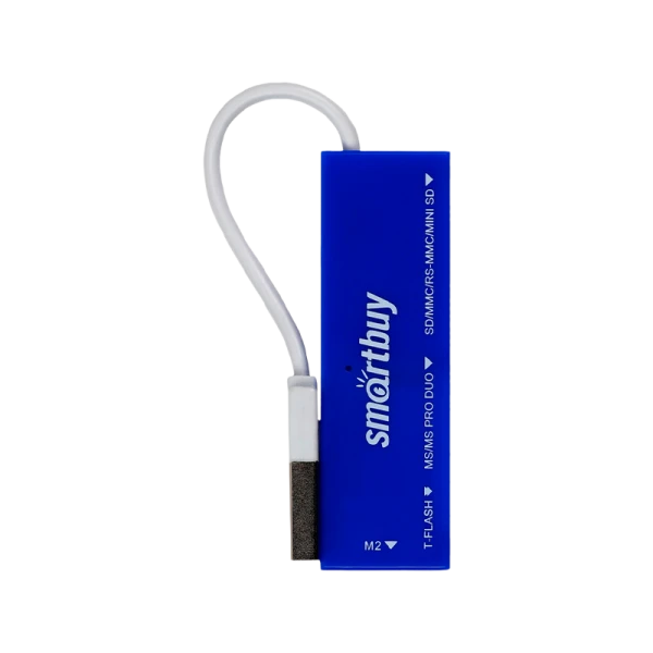 Картридер Smartbuy 717 USB2.0 SD/microSD/MS/M2 голубой