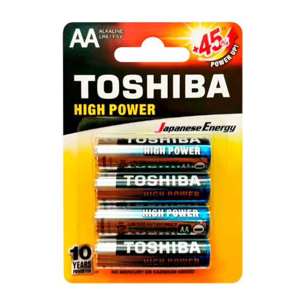 Батарейка Toshiba LR6 AA BL4 Alkaline 1.5V (4/48/192)
