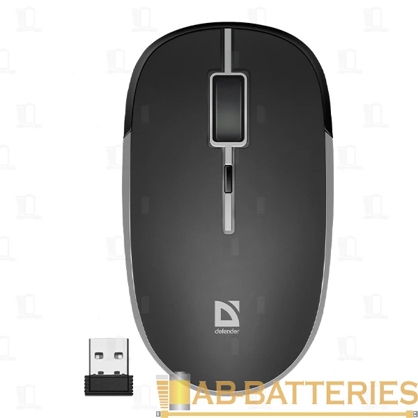 Мышь беспроводная Defender MB-775 АКБ HIT классическая USB черный (1/40)