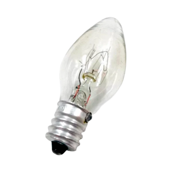 Лампа накаливания Oshan Е12 10W 220-240V свеча для холодильников прозрачная (1/50)