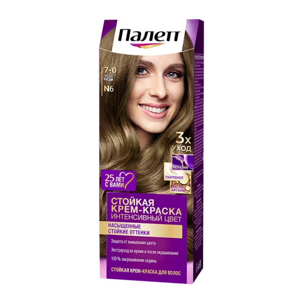 Краска для волос Schwarzkopf Palette 110мл N6 (7-0) Средне-русый (1/10)
