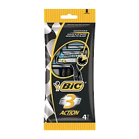 Бритва одноразовая BIC "БИК 3 Экшен" 3 лезвия 4шт. (1/20)