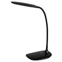 Светильник настольный ЭРА NLED-453 9W 220V 48LED на основании сенс. 5 ур.ярк.+3 цв. черный (1/8)