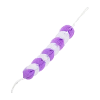 Мочалка для тела Рыжий кот "Косичка" нейлон сиреневый (1/50/200)