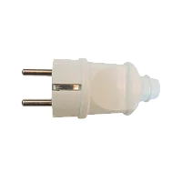 Вилка электрическая Прогресс С/З белый (1/30/300)