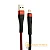 Кабель HOCO U39 USB (m)-Lightning (m) 1.2м 2.4A ткань красный черный (1/24/240)